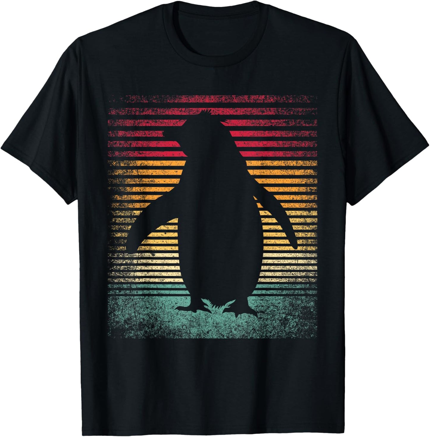 Vintage Retro Penguin 70's 80's Style Men Women Classic Gift T-Shirt - T-Shirt | Black