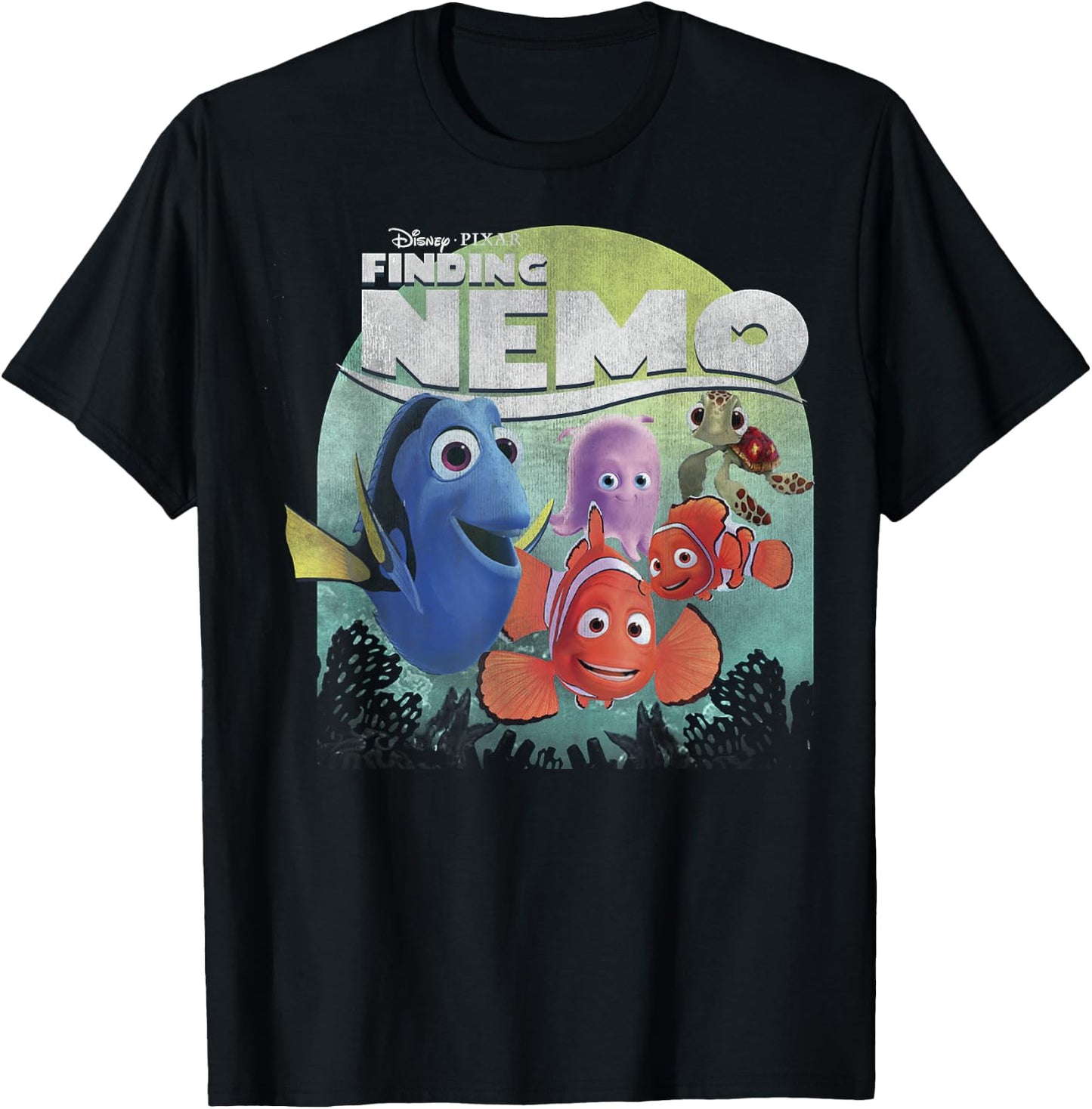 Disney Pixar Finding Nemo Group Shot Poster Graphic Small T-Shirt - T-Shirt | Black