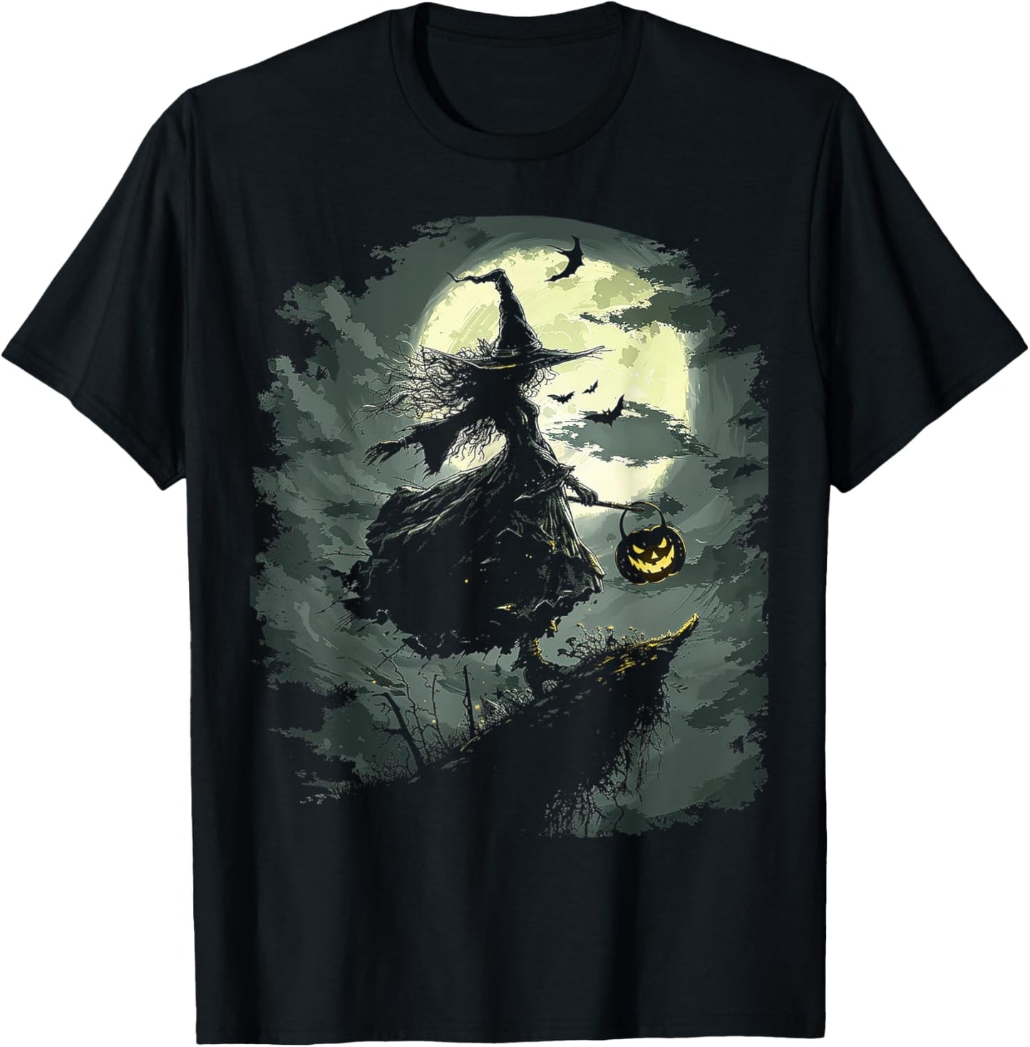 Witch Costume Halloween Spooky Art Witch T-Shirt - T-Shirt | Black