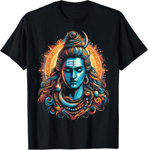 Lord Shiva Hindu God Mahadeva Trident Hinduism Devotee T-Shirt - T-Shirt | Black