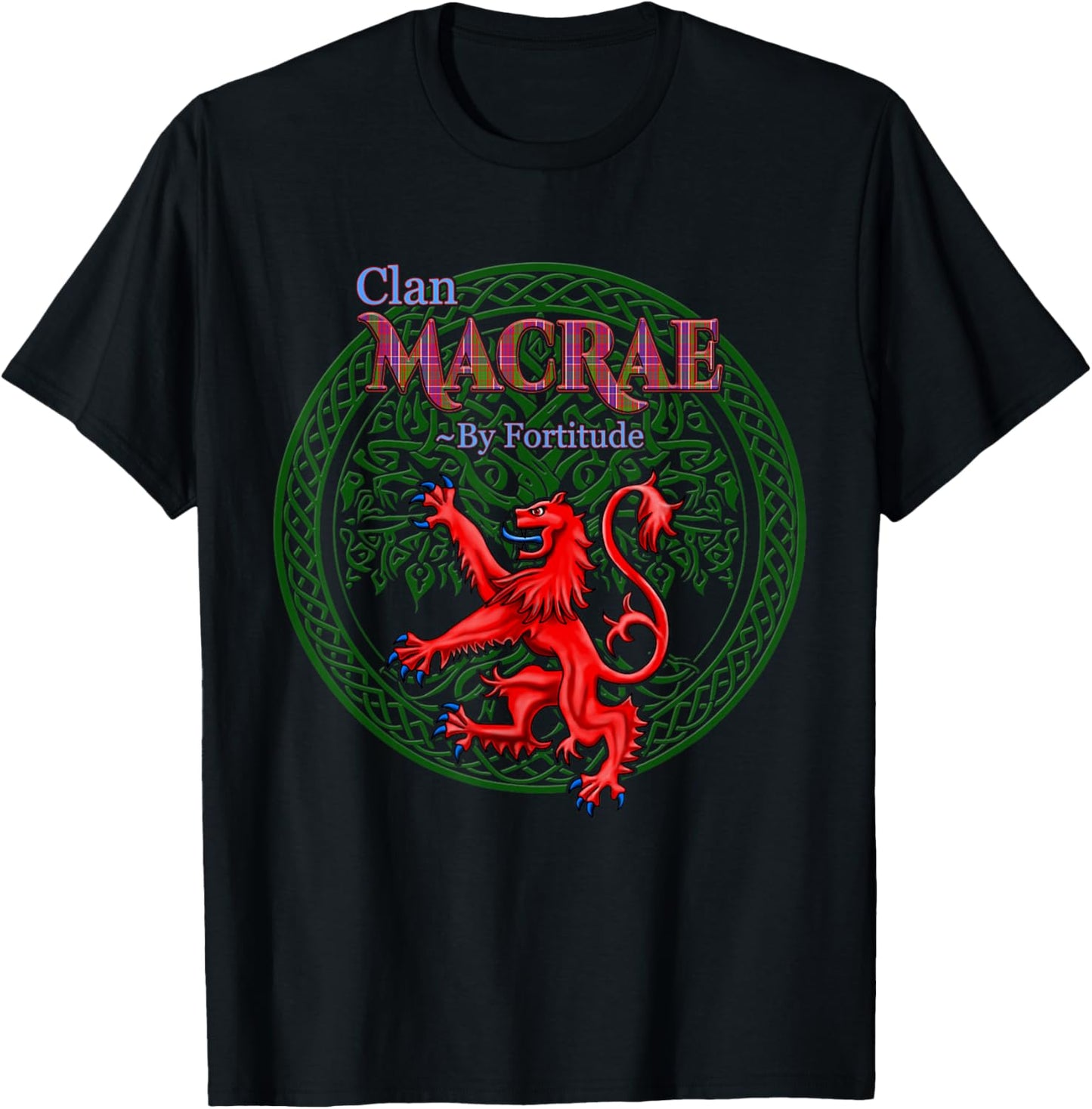 MacRae Scottish Clan Pride Family Motto T-Shirt - T-Shirt | Black