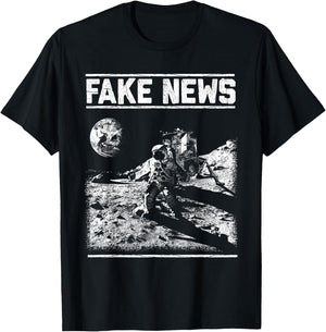 Moon Landing Hoax Apollo 11 1969 Conspiracy Fake T-Shirt - T-Shirt | Black