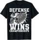 Defense wins Championships | Football Defence Lineman T-Shirt - T-Shirt | Black