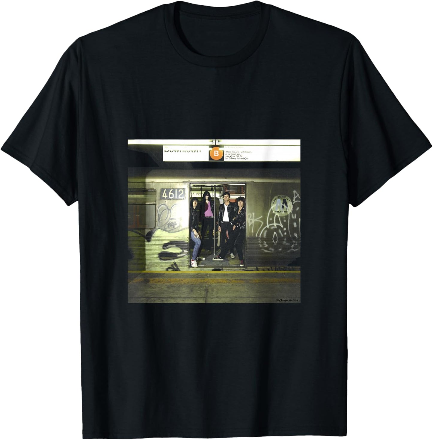 The Ramones Subterranean Jungle Shot By George DuBose T-Shirt - T-Shirt | Black