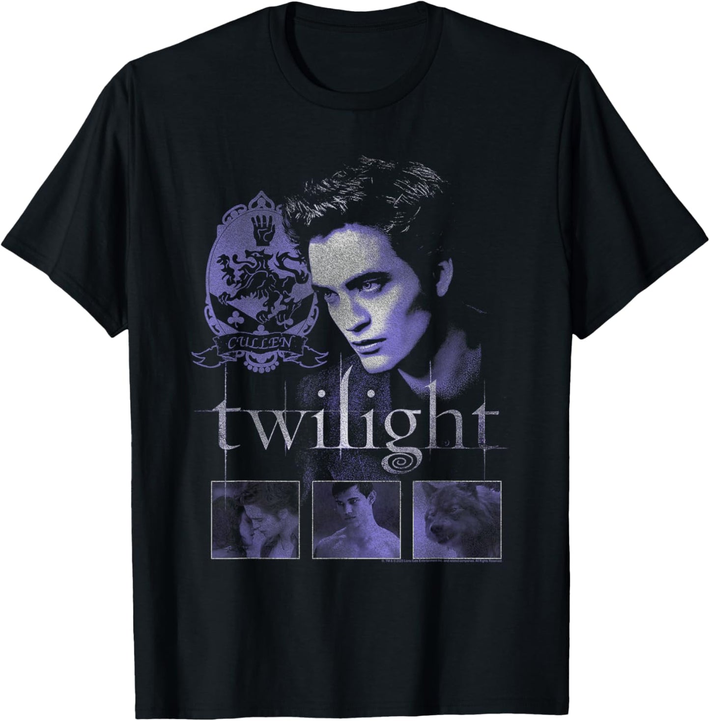 Twilight Edward and Icons T-Shirt - T-Shirt | Black