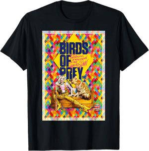 Birds Of Prey Harley Quinn Colorful Diamonds Poster T-Shirt - T-Shirt | Black