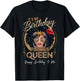 It's My Birthday Pisces Queen Loc'd Hair Black Women T-Shirt - T-Shirt | Black