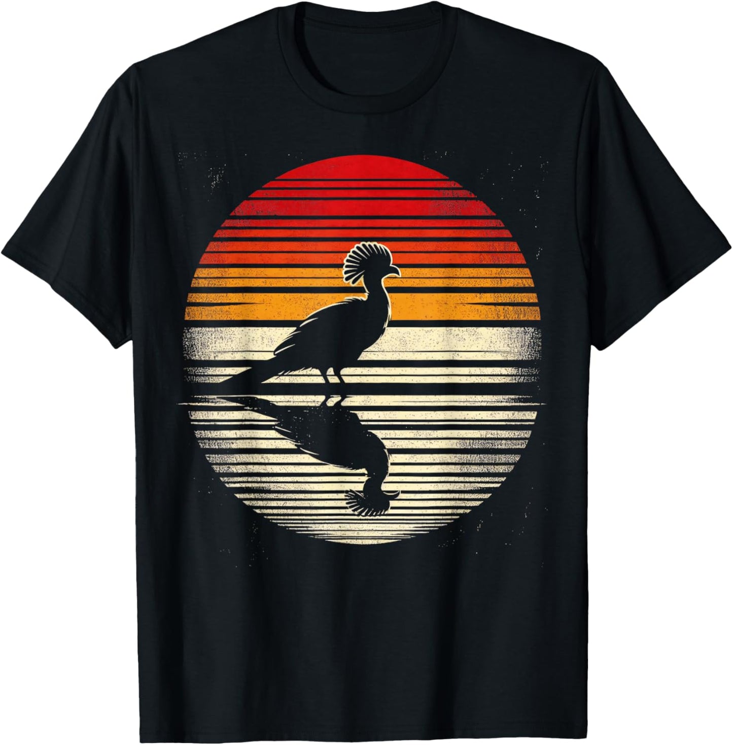 Turaco Bird Sunset Retro Style Safari Vintage 70s T-Shirt - T-Shirt | Black