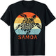 Samoa,Vintage Retro Turtle Vacation Gift T-Shirt - T-Shirt | Black