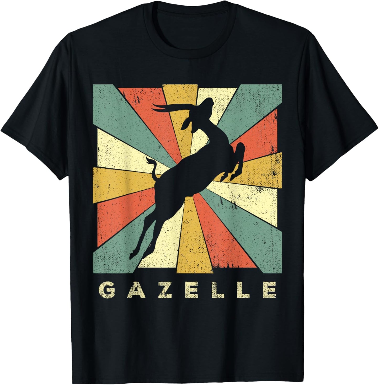 Vintage Gazelle Lover Retro Style Animal T-Shirt - T-Shirt | Black