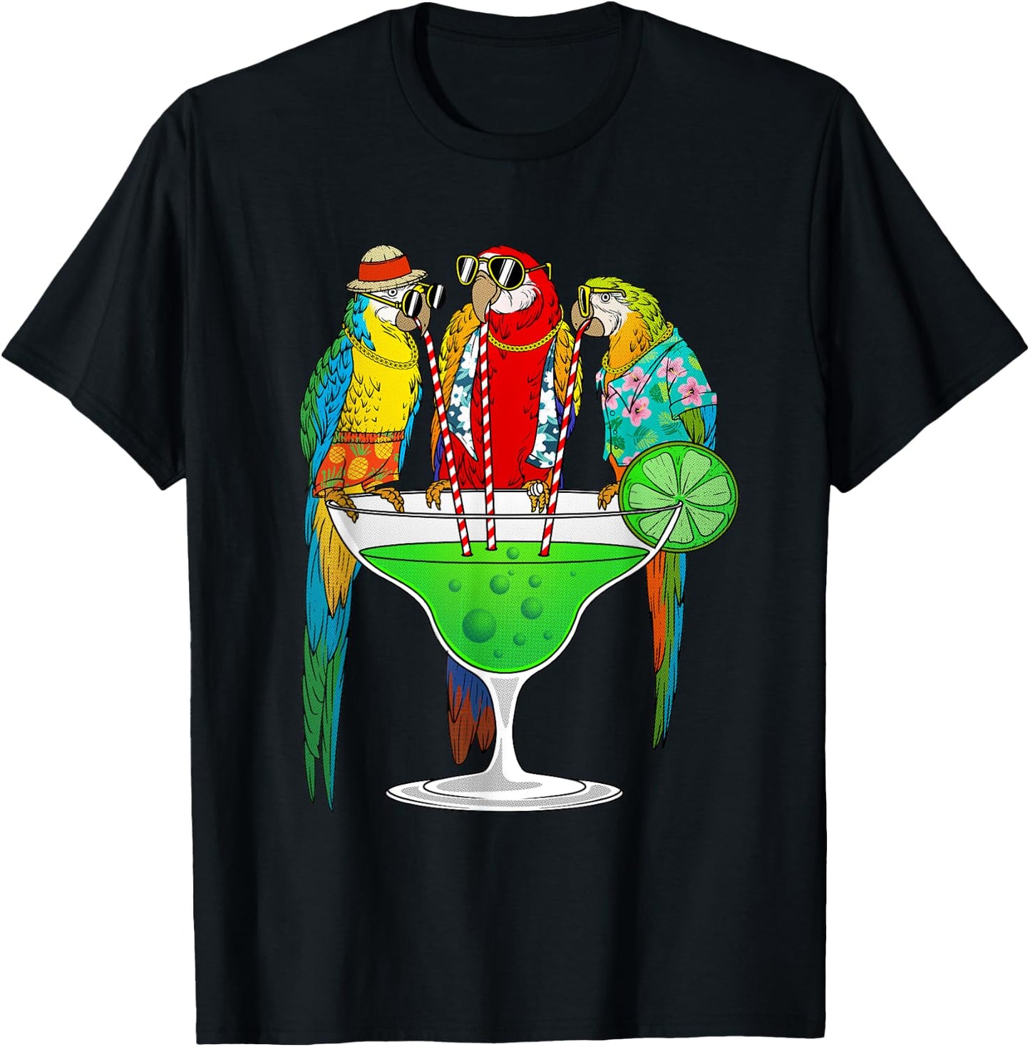 Cool Parrot Art Women Pet Bird Tropical Parrot Lover T-Shirt - T-Shirt | Black