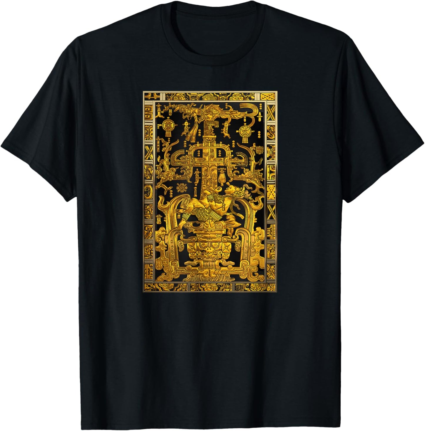 Palenque Astronaut in Gold T-Shirt - T-Shirt | Black
