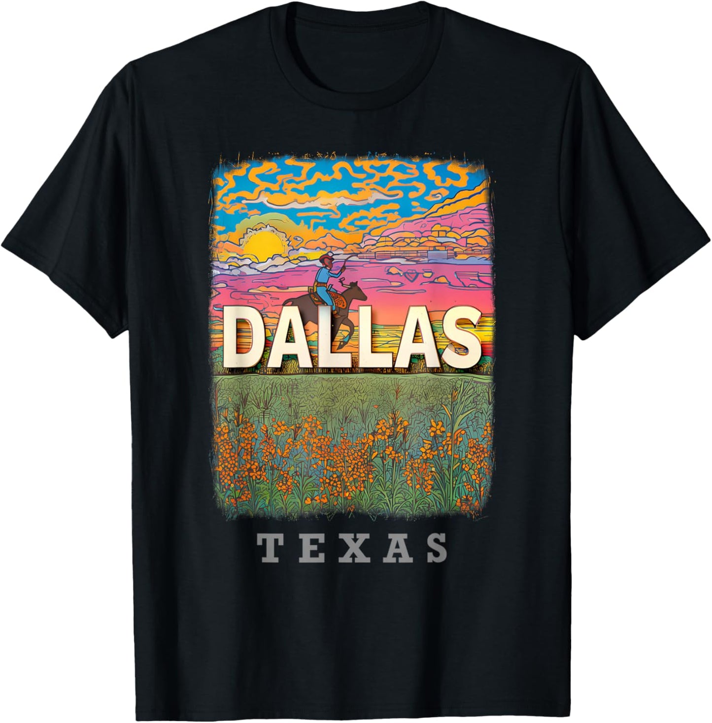 Dallas Texas TX Cowboy Capital SD650 T-Shirt - T-Shirt | Black