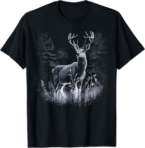 Deer Forest Nature Lover Deer Hunting Hunter T-Shirt - T-Shirt | Black