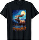 Moose - Van Gogh Style - Starry Night T-Shirt - T-Shirt | Black