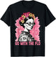 Go With The Flo Funny Florence Nightingale Floral Nurse Art T-Shirt - T-Shirt | Black