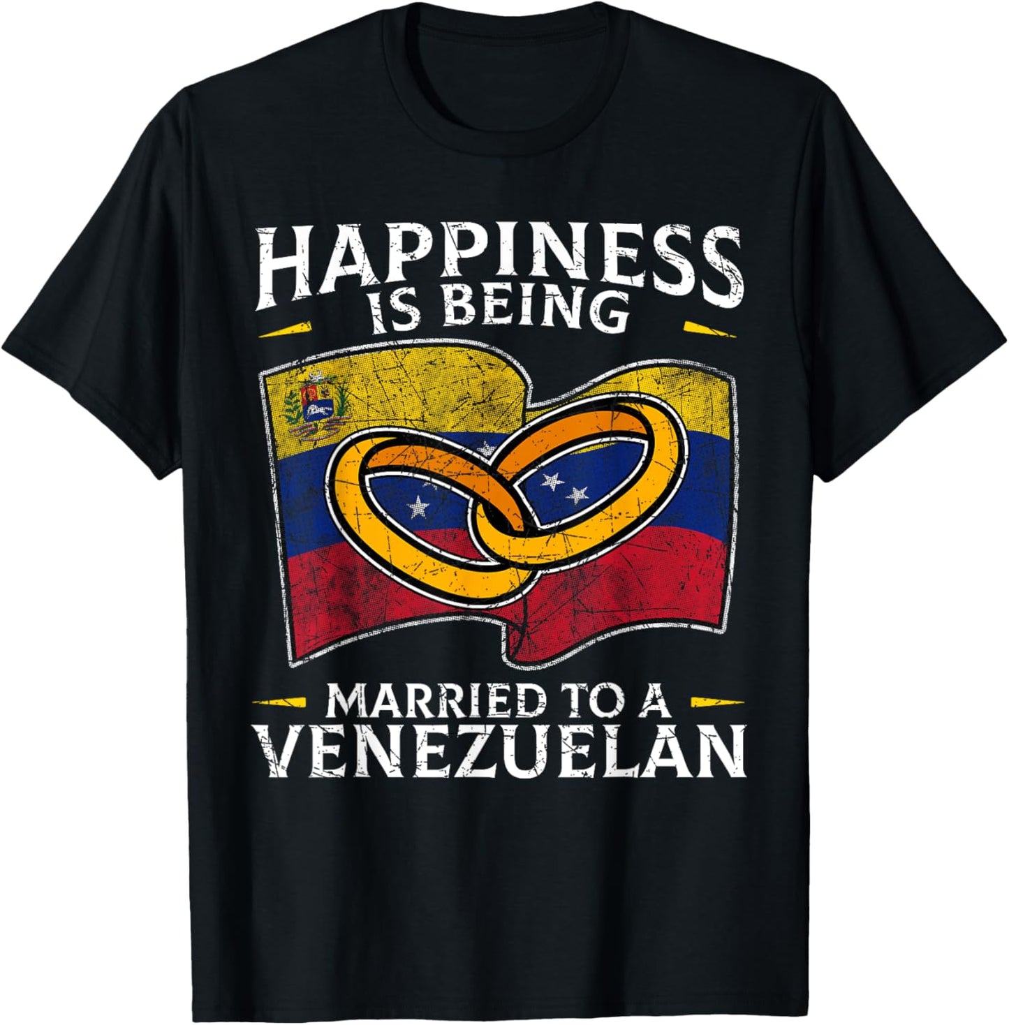 Venezuelan Wedding Venezuela Heritage Roots Flag Married T-Shirt - T-Shirt | Black