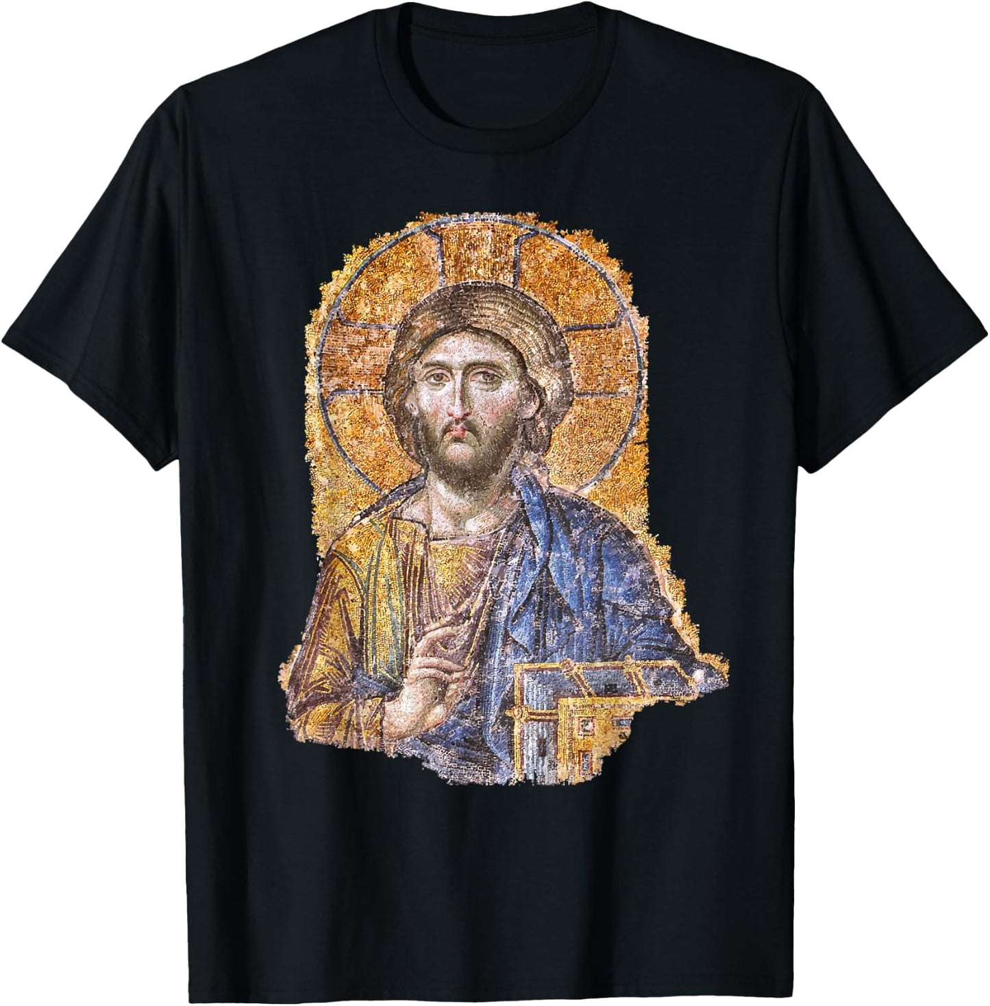 Christ Pantocrator Icon Hagia Sophia Catholic T-Shirt - T-Shirt | Black