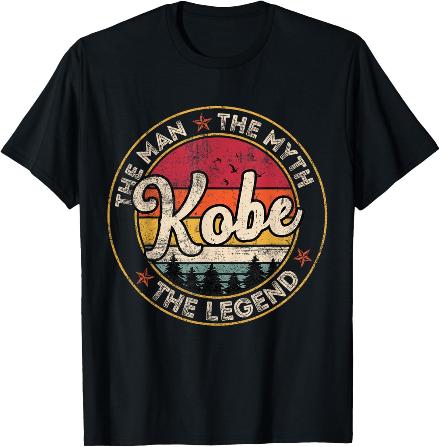 Kobe The Man The Myth The Legend Personalized Name T-Shirt - T-Shirt | Black