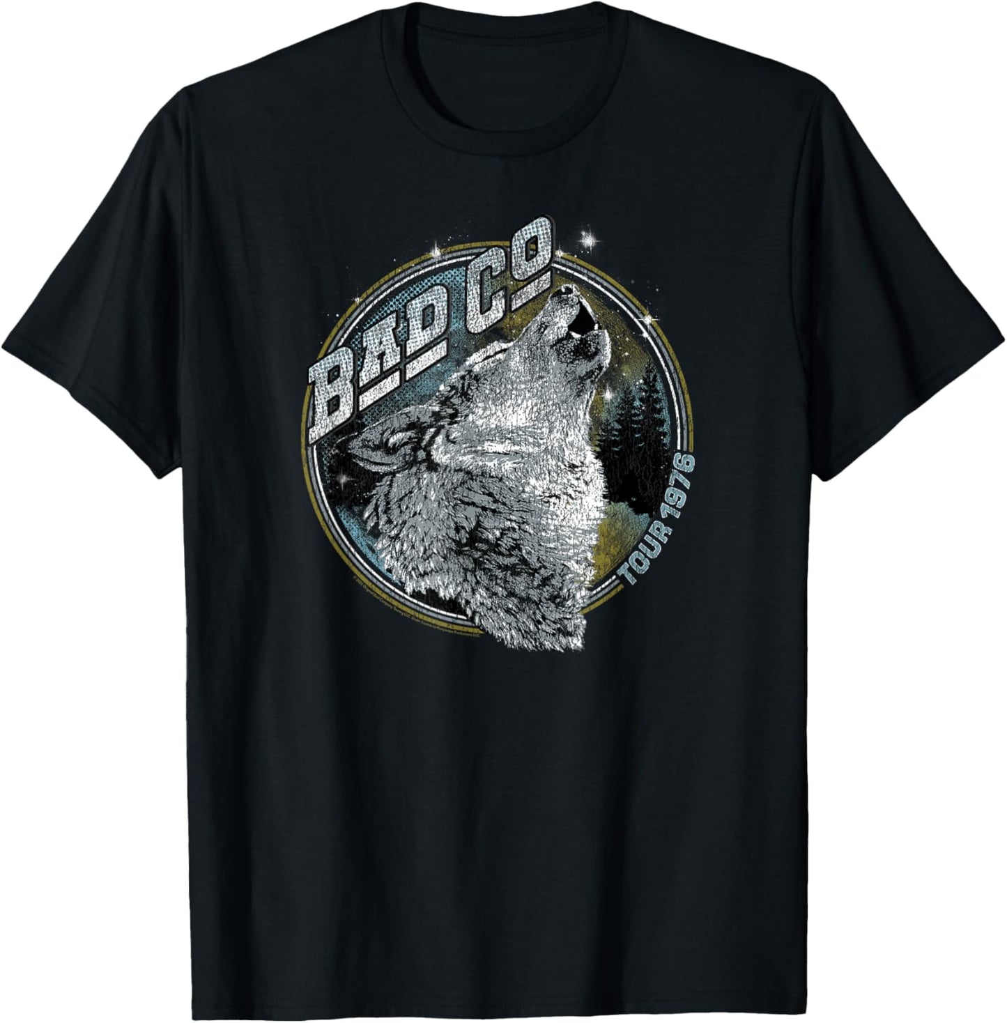 Bad Company Howling Wolf Tour 1976 T-Shirt - T-Shirt | Black