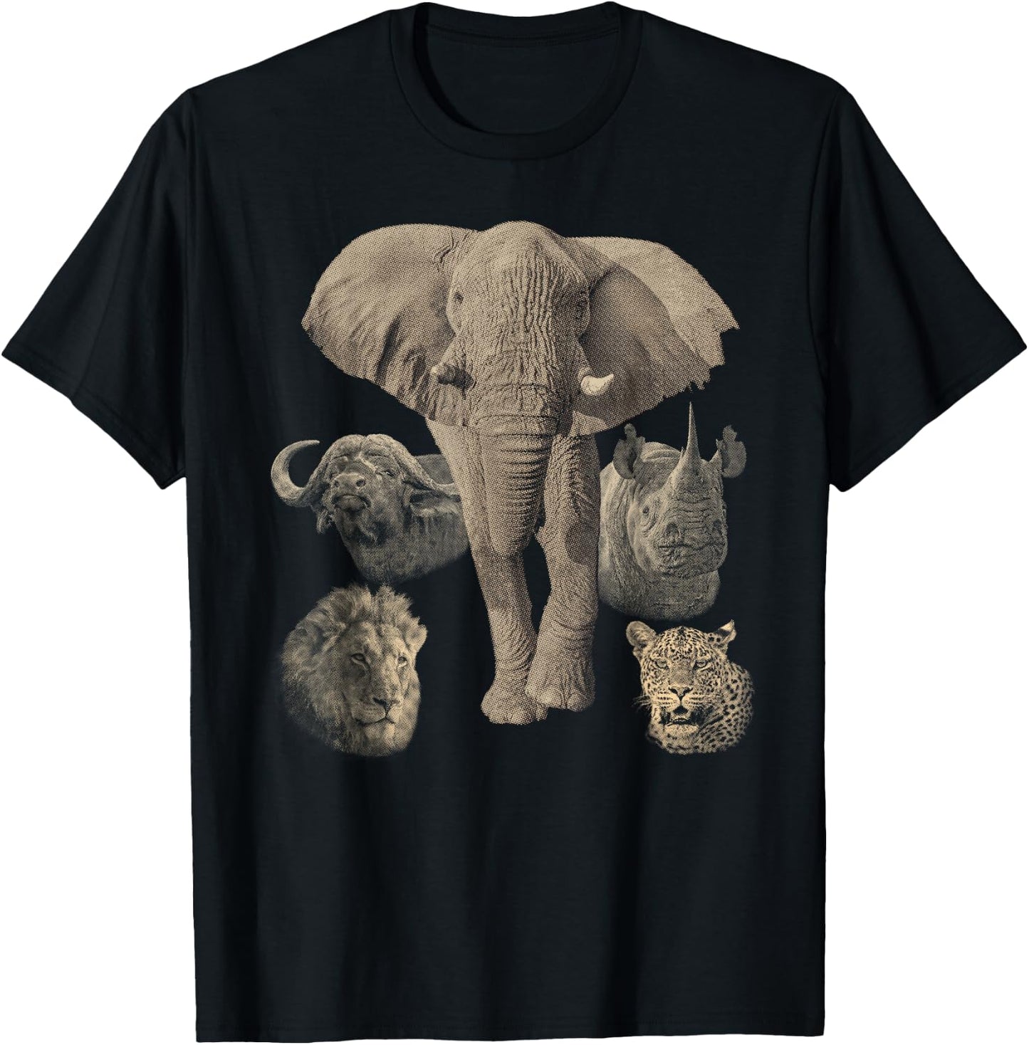 Big 5 African Safari T-Shirt - T-Shirt | Black