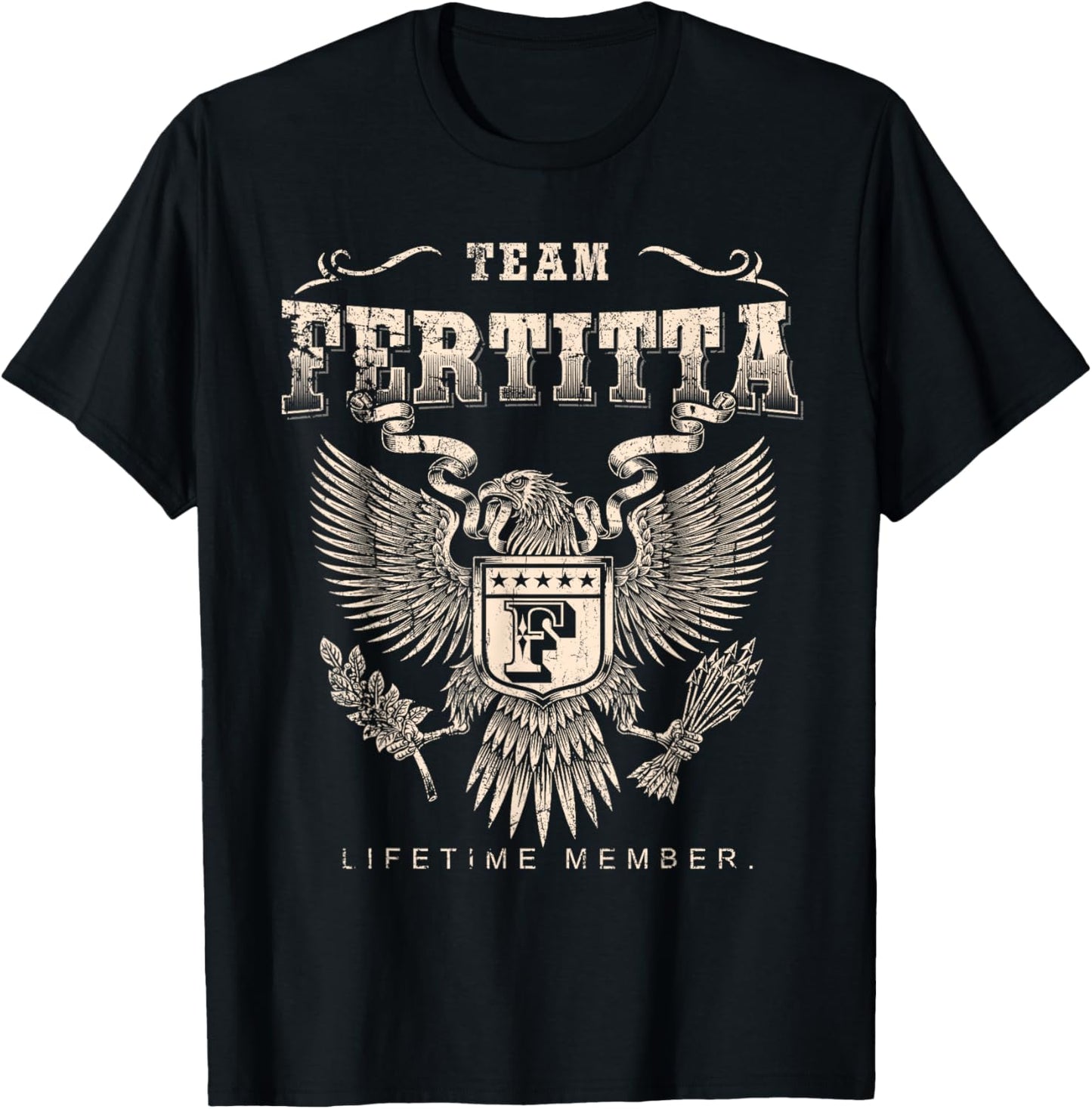 Team Fertitta Lifetime Member - Fertitta Name T-Shirt - T-Shirt | Black