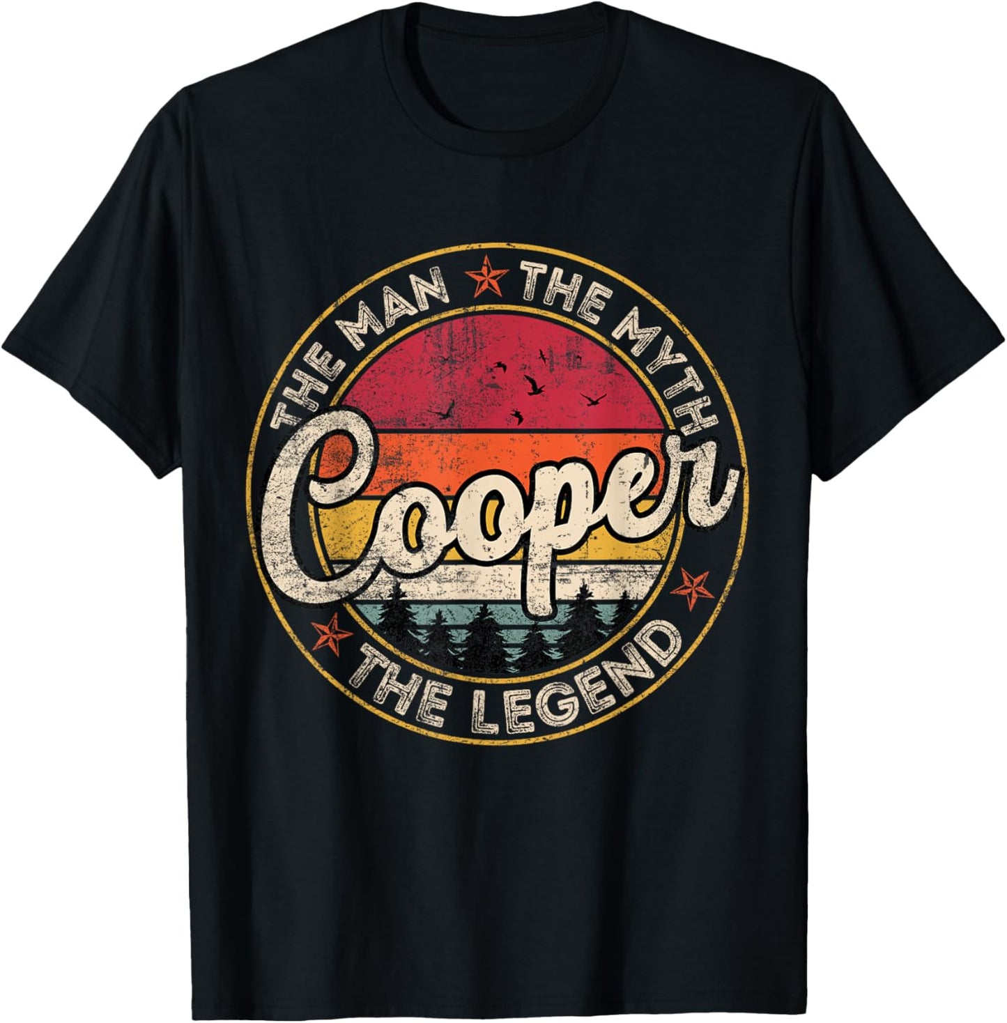 Cooper The Man The Myth The Legend Personalized Name T-Shirt - T-Shirt | Black