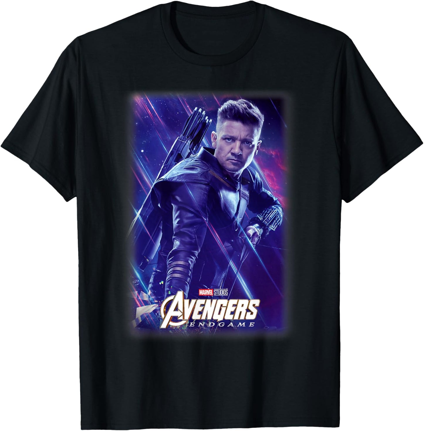 Marvel Avengers Endgame Hawkeye Galactic Poster Small T-Shirt - T-Shirt | Black
