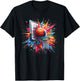 Colorful Basketball Tie Dye Color Splash Hoop Net Dunk T-Shirt - T-Shirt | Black