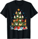 Clucking Chickens Festive Fowl Christmas Tree Ornaments T-Shirt - T-Shirt | Black
