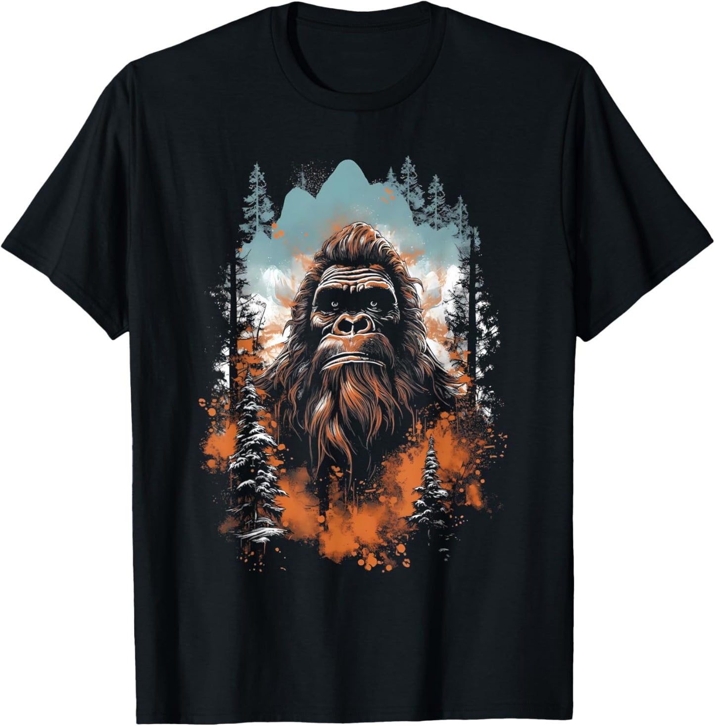 Bigfoot Sasquatch Lovers Women Kids T-Shirt - T-Shirt | Black