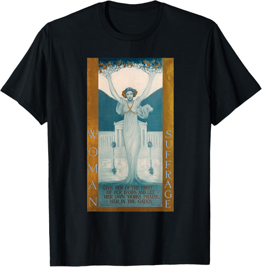 Retro Woman Suffrage 19th Amendment T-Shirt - T-Shirt | Black