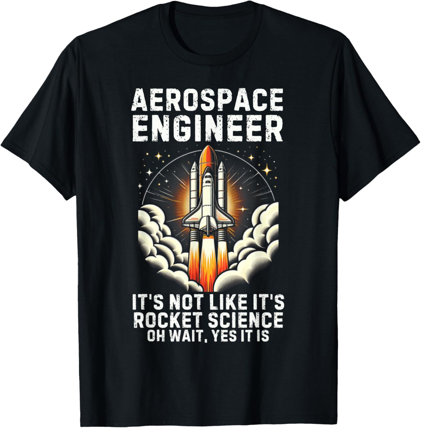 Cool Aerospace Engineer Women Rocket Scientist Space T-Shirt - T-Shirt | Black