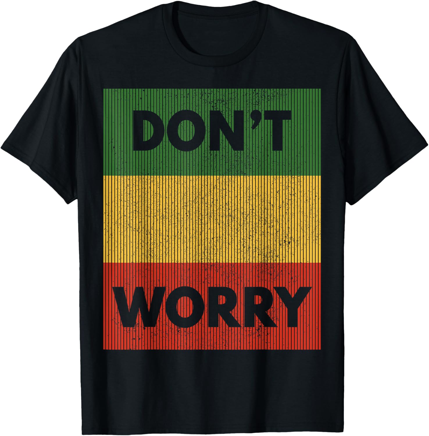 Reggae Music - Don't Worry Jamaican Rastafari Rasta T-Shirt - T-Shirt | Black