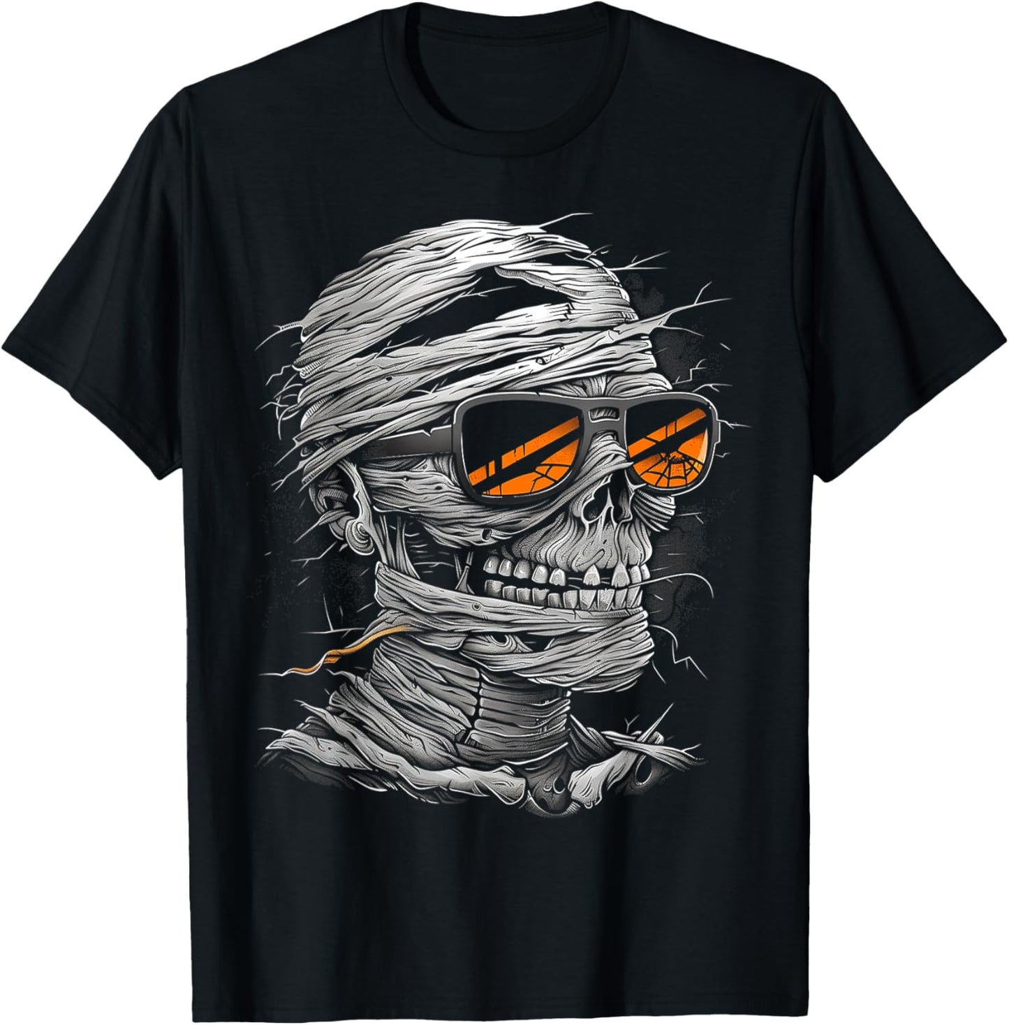 Mummy Costume Halloween Graphic Art Mummy T-Shirt - T-Shirt | Black