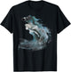 Disney Frozen 2 Elsa Watercolor Horse Painted Portrait T-Shirt - T-Shirt | Black