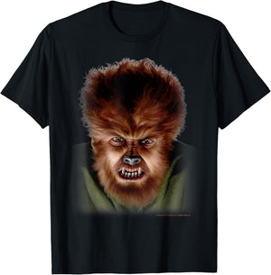 Universal Monsters The Wolf Man Face T-Shirt - T-Shirt | Black