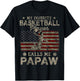 My Favorite Basketball Player Calls Me Papaw USA Flag T-Shirt - T-Shirt | Black