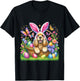 Cute Bunny Cocker Spaniel Dog Easter Eggs Basket Easter Day Men Women Girls Kids T-Shirt - T-Shirt | Black
