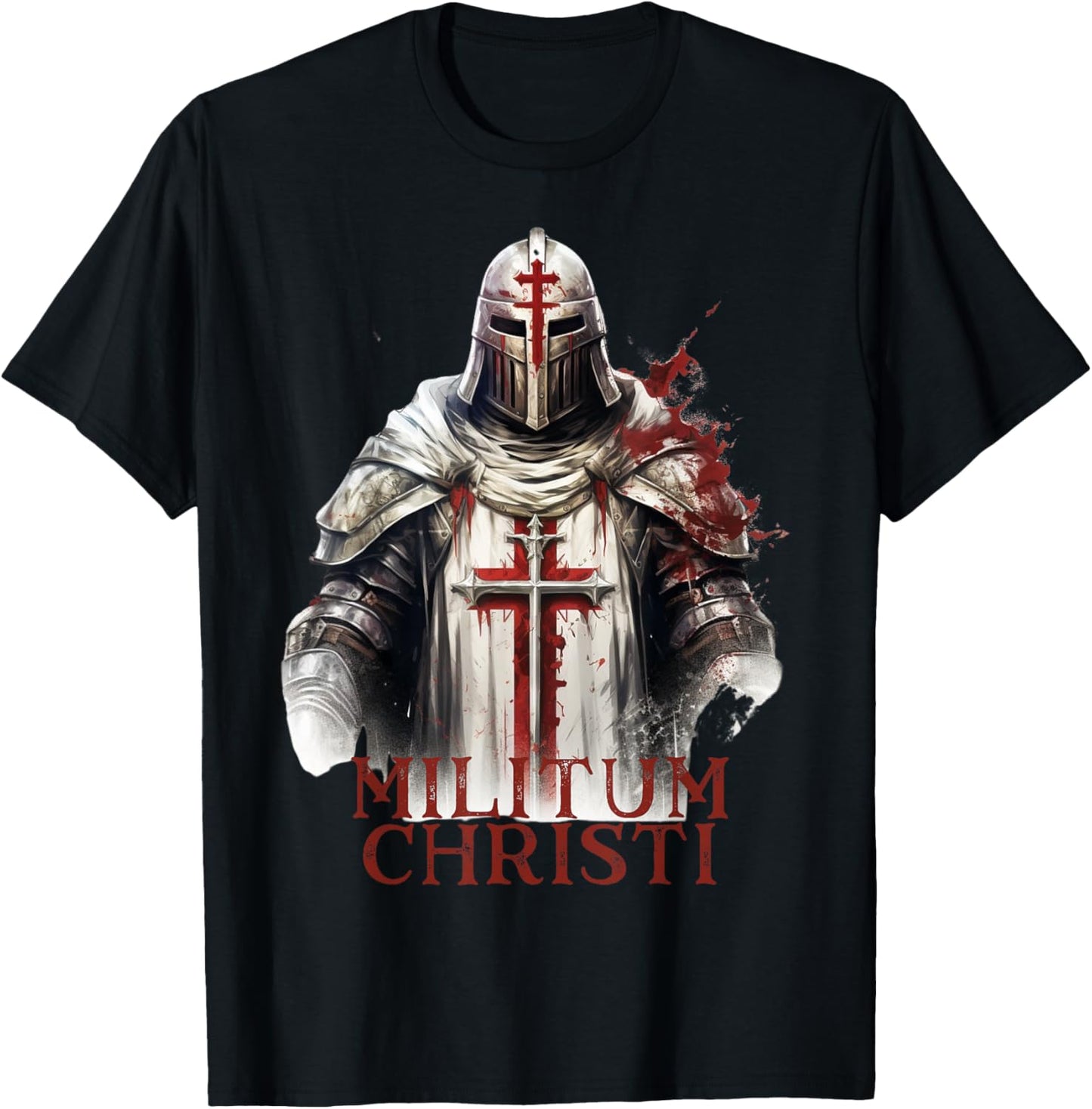 Catholic Knight Templar Crusader Cross T-Shirt - T-Shirt | Black