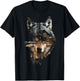 Wolf Nature House Animal Trees Illustration Art Wolf T-Shirt - T-Shirt | Black