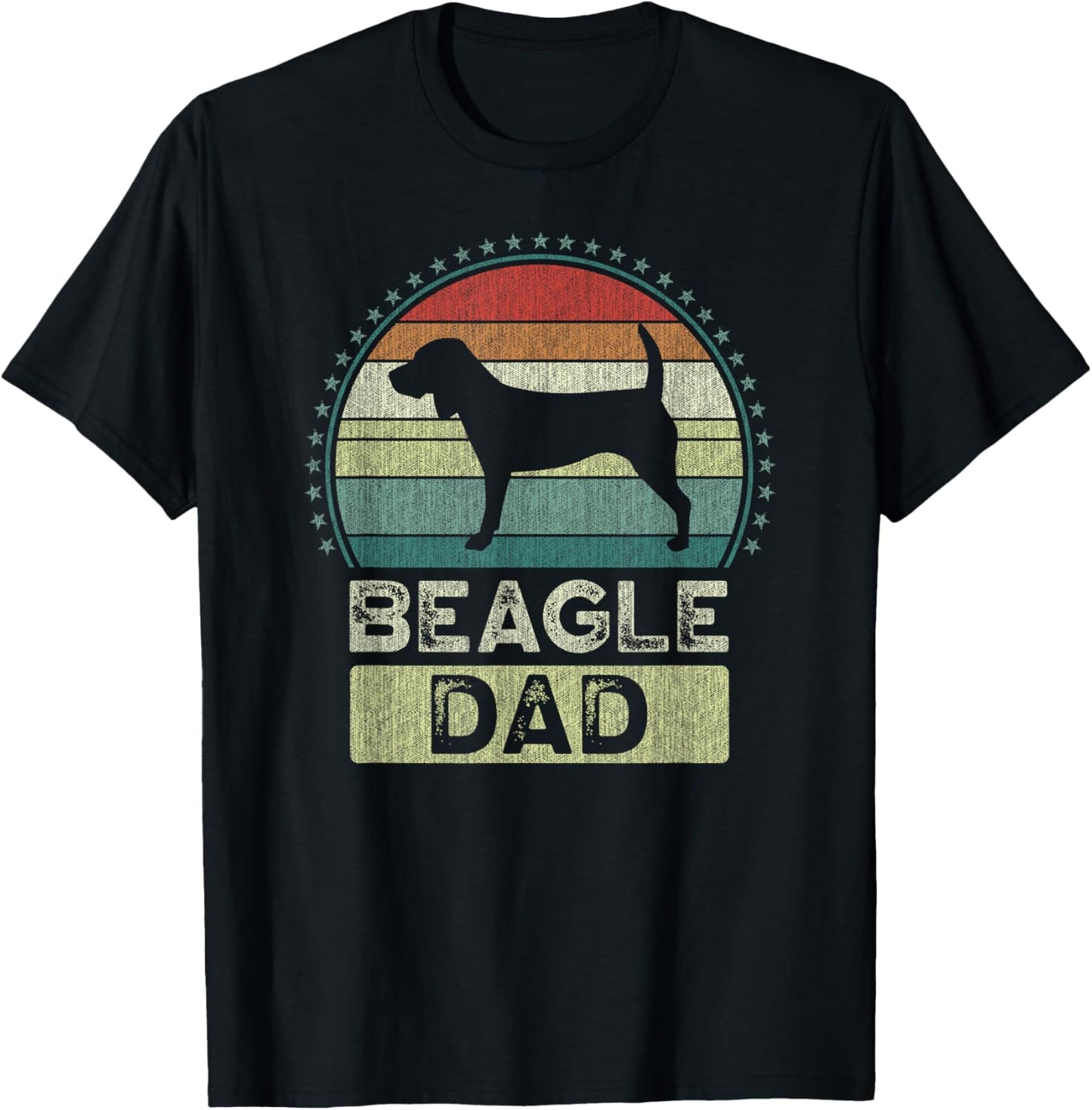 Beagle Dad, Father's Day, Daddy T-Shirt - T-Shirt | Black