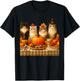 Thanksgiving Cats Dinner Feast Vintage Fall Men Women Kids T-Shirt - T-Shirt | Black