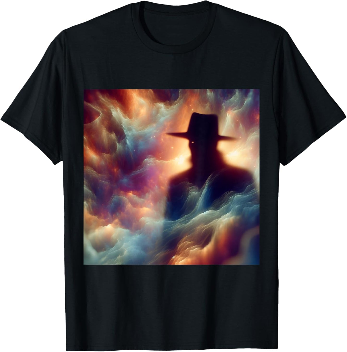 The Hat Man Shadow Person Nightmare Paranormal Horror Print T-Shirt - T-Shirt | Black