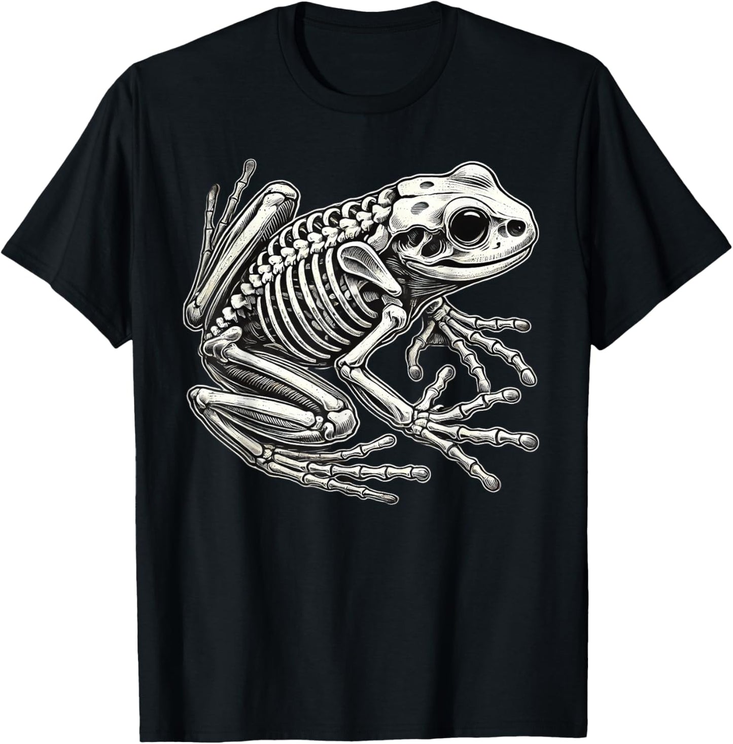 Frog Skeleton Halloween T-Shirt - T-Shirt | Black
