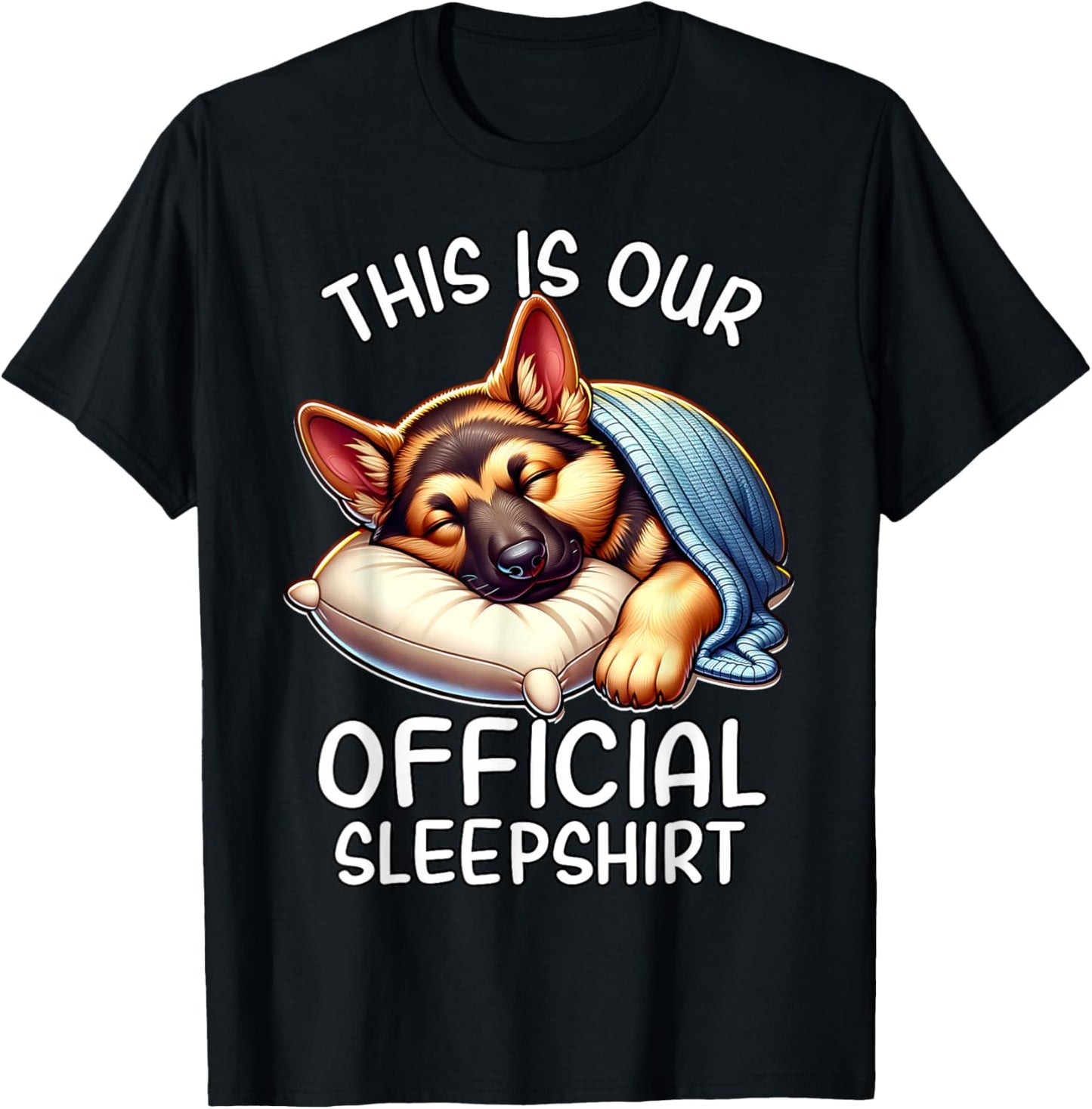 German Shepherd Official German Shepherd Pyjamas T-Shirt - T-Shirt | Black