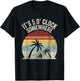 It's 5 O'Clock Somewhere Retro Beach Sunset T-Shirt - T-Shirt | Black
