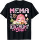 Mema Of The Birthday Girl Pink Farm Cow First Birthday T-Shirt - T-Shirt | Black