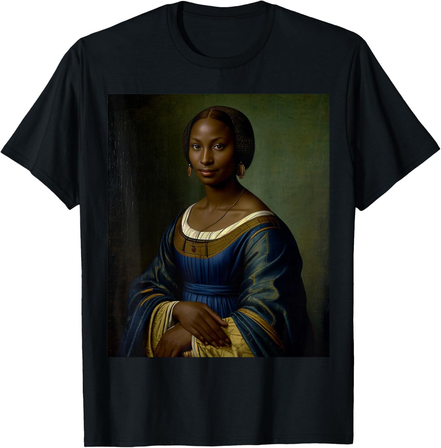 Black Mona Lisa Black History Month Woman Black Heritage T-Shirt - T-Shirt | Black