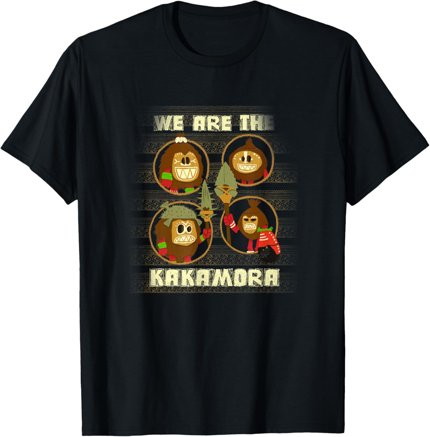 Disney Moana We Are The Kakamora Group Shot Big Chest Poster T-Shirt - T-Shirt | Black